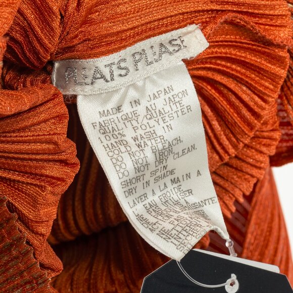 Pleats Please Issey Miyake Orange Metallic-Pattern Sleeveless Maxi Dress - Picture 7 of 8